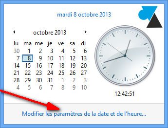 changer date heure Windows