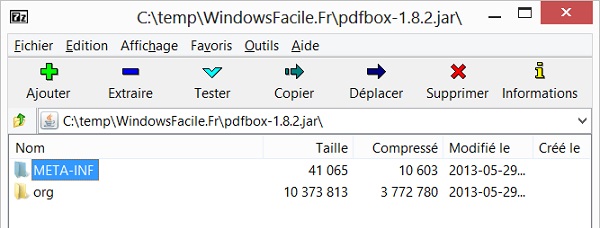 ouvrir jar meta-inf