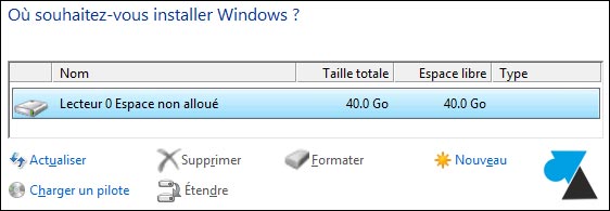 Windows 8.1 disque dur