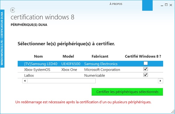 DLNA Certification Windows 8