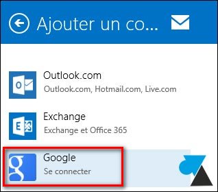 Courrier ajouter compte Gmail Google Apps