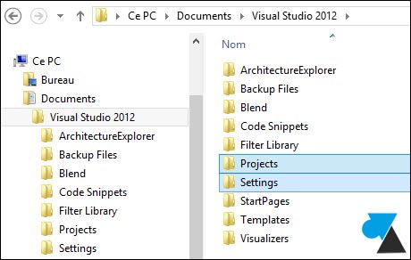 sauvegarde Visual Studio backup