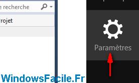 acces parametre windows 8.1