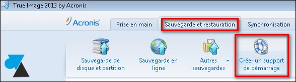 Acronis True Image Home CD cle USB bootable