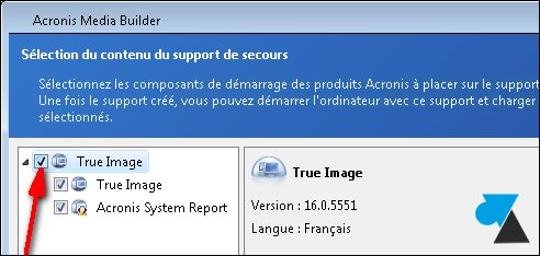 Acronis True Image Home CD cle USB bootable