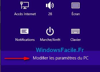 modifier parametres pc windows 8