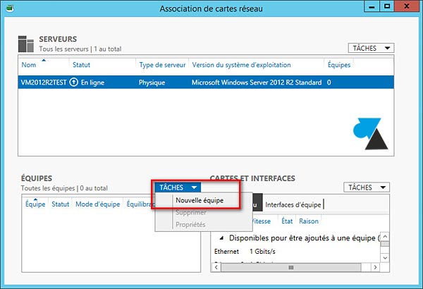 NIC teaming trunk configuration