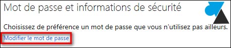 tutoriel changer mot de passe mail Outlook Hotmail