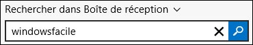 courrier recherche loupe mail Windows 8