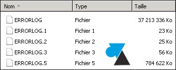 fichier log SQL Server ERRORLOG trop gros too large