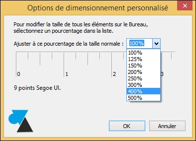 zoom agrandir resolution texte Windows plus grand