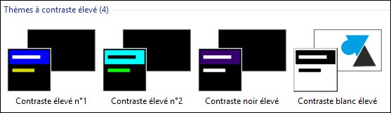 changer contraste eleve Windows