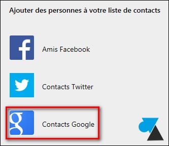 tutoriel Outlook Hotmail importer contacts Gmail Google