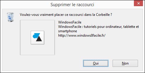 tutoriel Corbeille confirmer supprimer fichier