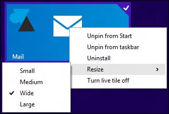 Windows 8.1 update 1 clic droit tuile