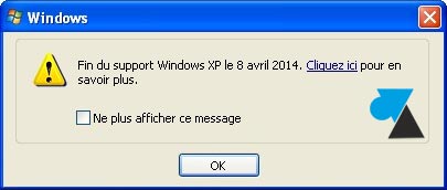 fin du support Windows XP
