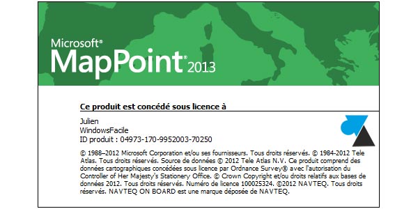 W8F tutoriel Microsoft MapPoint 2013 Europe