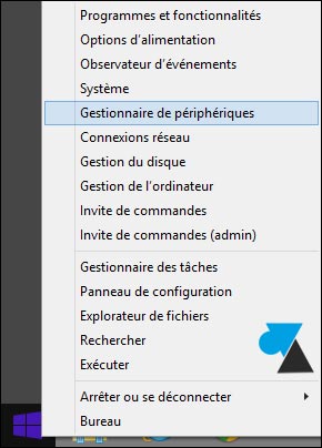 gestionnaire de peripheriques Windows