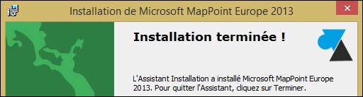 tutoriel installer Microsoft MapPoint 2013 Europe