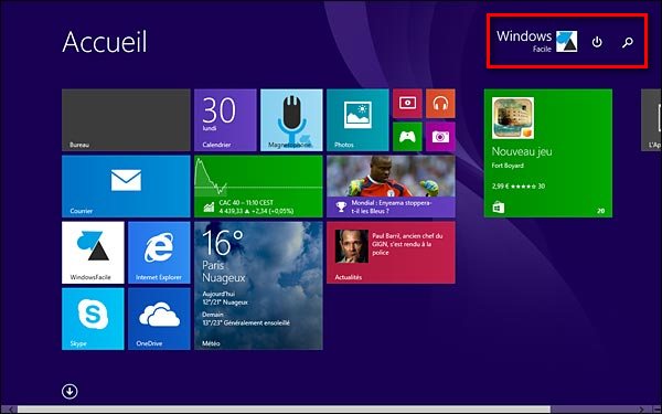 ecran accueil Windows 8.1 update 1
