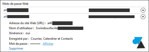 tutoriel afficher mot de passe enregistre Windows Internet Explorer