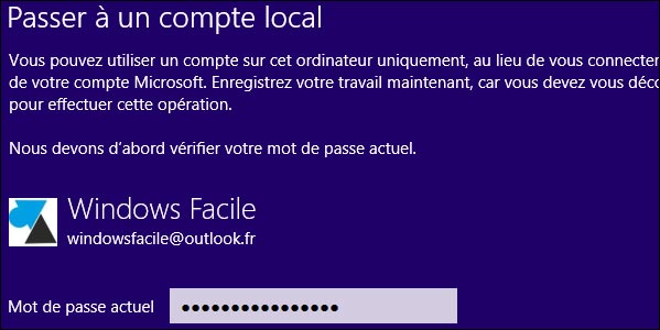 tutoriel Windows8 deconnecter compte Microsoft local