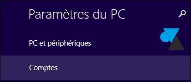 Windows8 parametres comptes