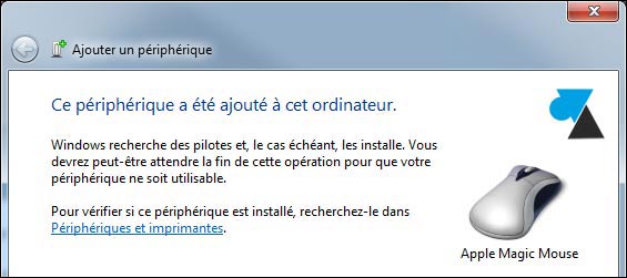 tutoriel installer souris Apple Magic Mouse sur Windows