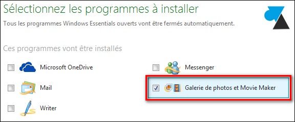 tutoriel installer Movie Maker Windows