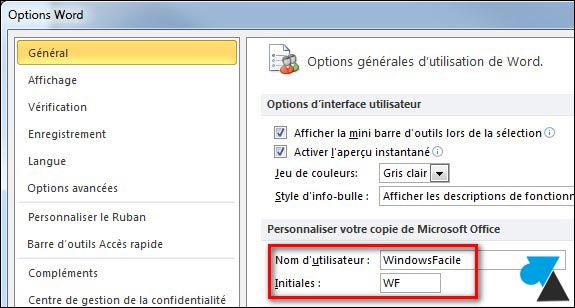 tutoriel Office 2010 changer proprietaire document