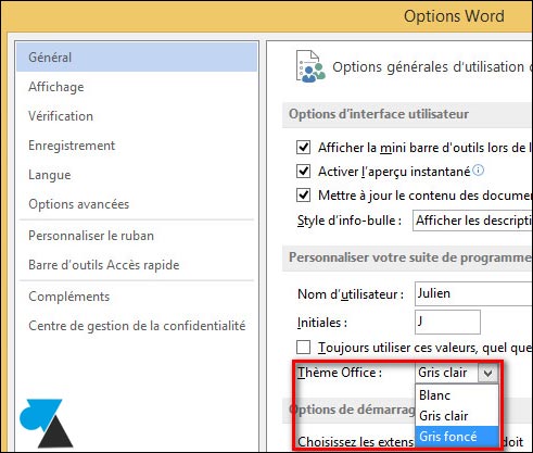 Changer Les Couleurs Des Logiciels Office 2013