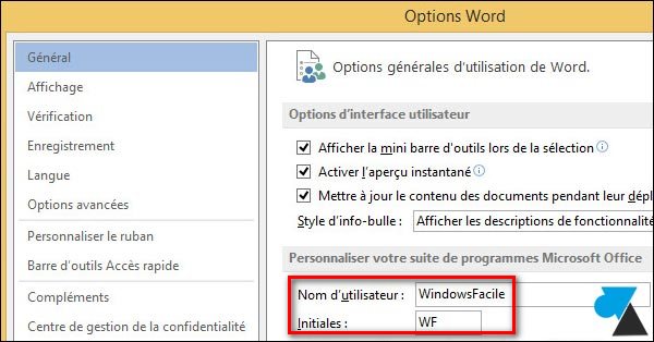 tutoriel Office 2013 changer proprietaire document