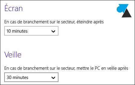 tutoriel configuration veille ordinateur fixe bureau Windows