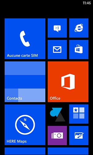 Nokia Lumia Windows Phone 8 ecran accueil