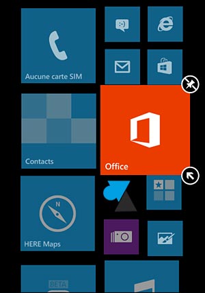 Nokia Lumia Windows Phone configurer taille icone ecran accueil