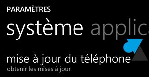 Nokia Lumia Windows Phone 8 telecharger mise a jour systeme