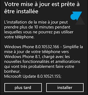 Nokia Lumia Windows Phone 8.1 telecharger mise a jour systeme