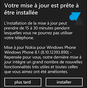 Nokia Lumia Windows Phone 8.1 telecharger mise a jour systeme