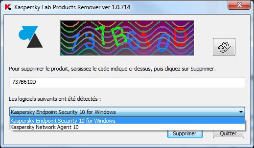 Kaspersky utilitaire kav remover desinstaller antivirus