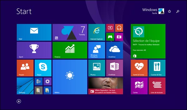 Windows 10 ecran accueil