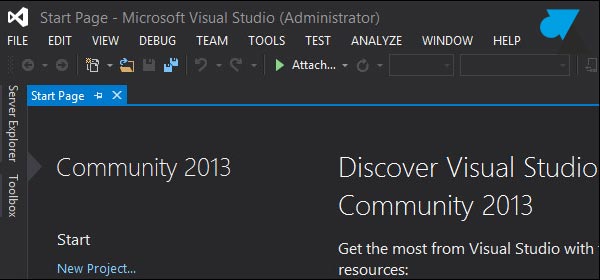 tutoriel Visual Studio Community 2013 couleur dark