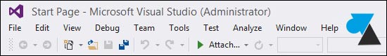 tutoriel Visual Studio 2013 menu miniscule