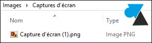 tutoriel reinitialiser nombre capture ecran Windows