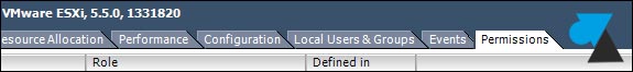 tutoriel VMware ESXi vSphere permission autorisation droit