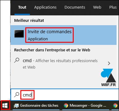 cmd menu demarrer tutoriel