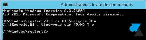 tutoriel vider corbeille Windows utilisateurs
