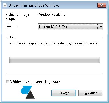 tutoriel Windows 7 graver fichier iso