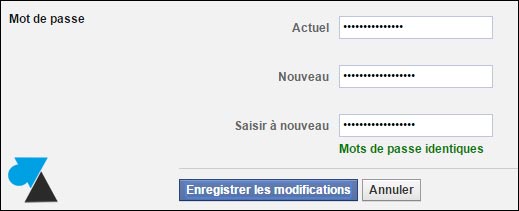 tutoriel Facebook changer mot de passe