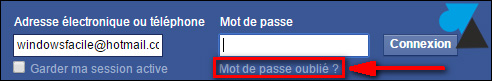 tutoriel reset changer mot de passe Facebook