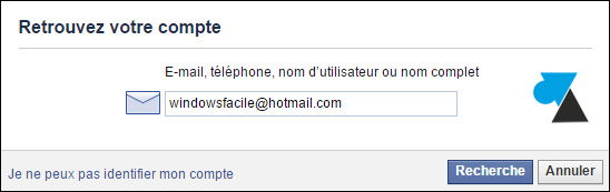 tutoriel reset changer mot de passe Facebook